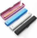 4 Pack Toothbrush Travel Case Aluminum, Portable Toothbrush Holders Travel, Manual Toothbrush Case Container for Traveling, Bathroom, Camping, Business Trip(Black, Silver, Pink, Blue)