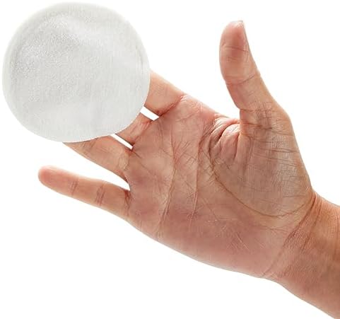 Glamlily Reusable Cotton Pads for Face Makeup Removal with Bamboo Holder and Mesh Storage Bag (White) 16 Pack