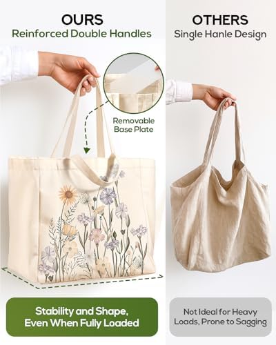 Miss Adola Cute Extra Large Canvas Grocery Tote Bag