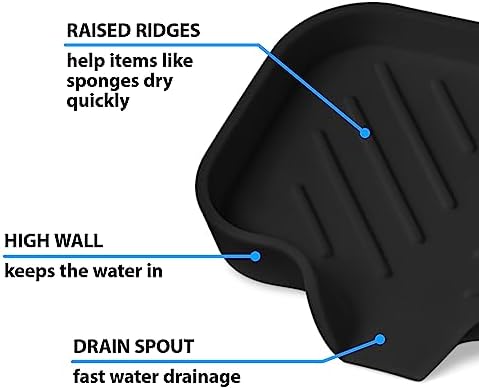 2 PCS Premium Black Self-Draining Soap Bar Holder - Elegant Soap Dish for Shower & Bathroom Use - Versatile Soap Dishes for Bar Soap - Durable Soap Holder & Bathroom Soap Dish Solution