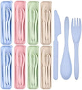 8 Sets Portable Cutlery Set,Reusable Travel Utensils with Case
