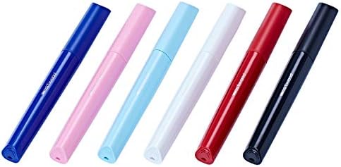 Portable Travel Toothbrush Case, Lipstick–like Plastic Toothbrush Holder Toothbrush Case Breathable Design with Air Hole More Hygienic Toothbrush Tube for Home Daily Travelling (White)