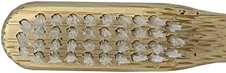 OraWellness BrushEco Bamboo Toothbrush, 4 Rows, Wooden Toothbrush