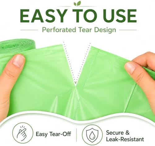20 Gallon Compostable Trash Bags- 75L Compostable Organic Garbage Bags 100 Count,Large Biodegradable Bags for Household/Garden/Kitchen