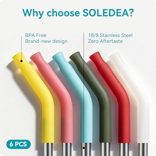 20 oz Straight Metal Straws with Silicone Tip for 20 oz Tumbler