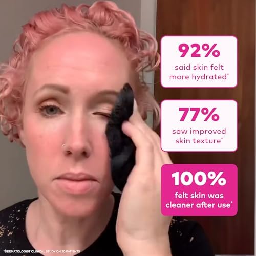 The Original MakeUp Eraser 7-Day Set, Erase All Makeup With Just Water, Including Waterproof Mascara, Eyeliner, Foundation, Lipstick, Sunscreen, and More! Chic Black, 7ct.