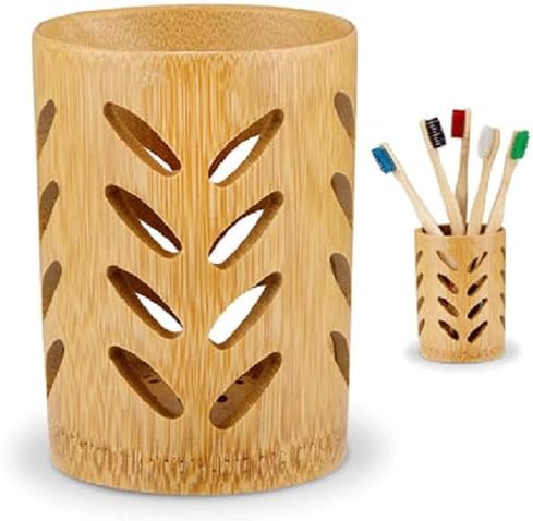 Leaf Shape Toothbrush Holder, Bamboo