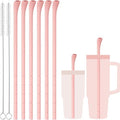 NiHome 6PCS Silicone Anti-Wrinkle Straws Fit for Stanley 40oz 30oz Tumblers