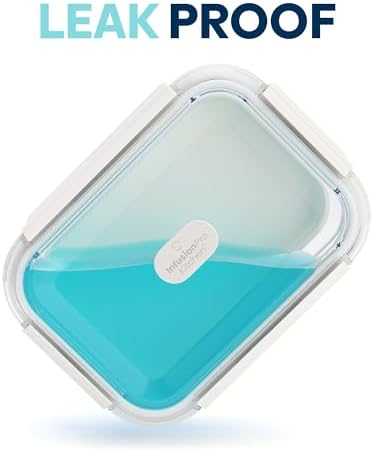 Infusion Pro Collapsible Food Storage Containers with Lid & Vent, Clear Stacking Silicone Food Container Set : Microwaveable, Freezer and Dishwasher Safe, Set of 3, Coconut Milk