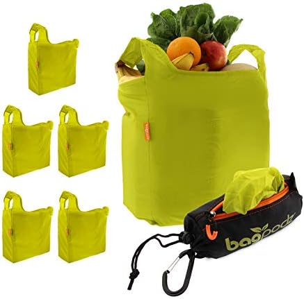 Reusable Grocery Bags, Foldable Shopping Bags in Pod, 5 Pack