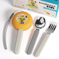 Bentoheaven Kids Utensils Set with Case, Reusable Fork & Spoon, Octopus