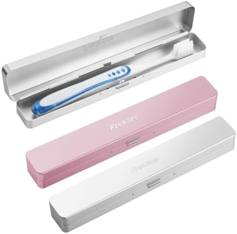 2 Pack Toothbrush Case Aluminum, Travel Toothbrush Holder Kit Portable