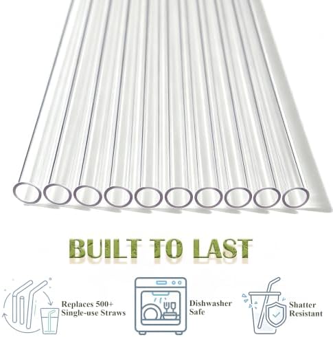Thickened PCTG Replacement Straw for Hydrojug Sport 32oz, 6 Straws 1 Brush