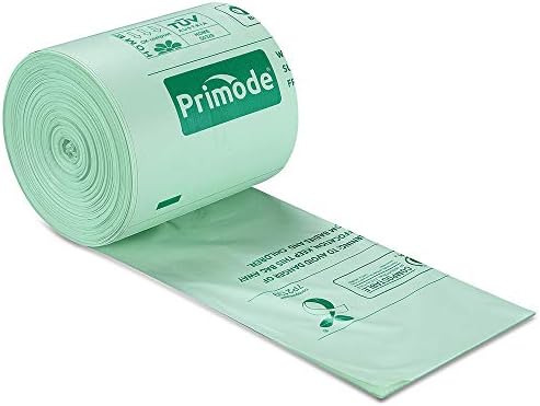100% Compostable Bags, 4 Gallon (15L) Food Scraps Yard Waste Bags, Extra Thick 0.75 Mil. ASTM D6400 Compost Bags Small Kitchen Trash Bags, 100 Count Certified by BPI & TUV EU