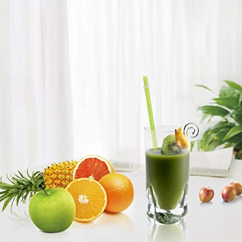 JANYUN 30Pcs Colorful Reusable Plastic Straws with Cleaning Brush