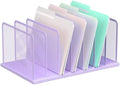Kuntine.B 7-Section Upright Desk File Organizer Purple 1 Pack