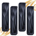 4Pack Black Wheat Straw Cutlery Set, BPA Free Fork Spoon Knife with Case