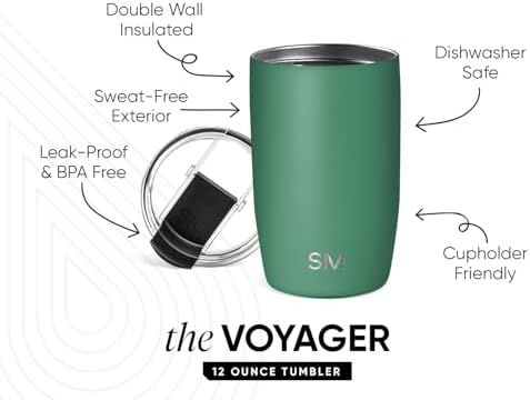 Simple Modern Travel Coffee Mug with Lid | 12oz | Green