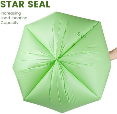 SUPERBIO 96 Gallon Compostable Lawn & Leaf Bags, Extra Thick 1.57 Mil