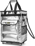 BALEINE Reusable Grocery Bag on Wheels, Foldable Rolling Tote Bag