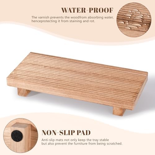 Bathroom Tray Farmhouse Decor Kitchen Soap Holder, 10" * 4.5" Brown