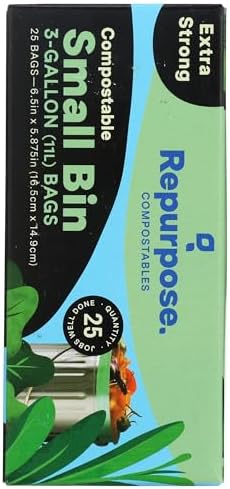 Repurpose Compostable 3 Gallon Food Scrap Bags, 25 CT