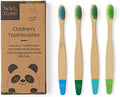 Wild & Stone Kids Bamboo Toothbrushes, 4-Pack, Soft Bristles, BPA-Free