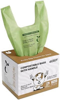 1.6 Gallon Compostable Food Scrap Bags with Handles, 55 Count