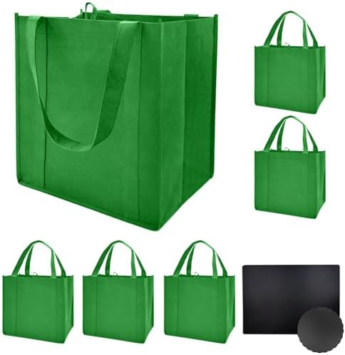 6 pack Reusable Grocery Bags,Thick Bottom-Shopping Bag for Groceries