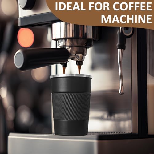 4 Pack Insulated Coffee Mug with Lid 17oz Travel Coffee Tumbler Stainless Steel Reusable Coffee Cups Thermal Coffee Mug for Hot and Iced Cold Drinks, Black