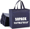 50pcs Reusable Grocery Bags with Handles Non Woven Shopping Tote Bags Bulk