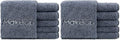 HOMEXCEL Makeup Remover Wash Cloth 12 Pack, Soft Quick Dry Facial Cleansing Makeup Towels, Fingertip Face Towel Washcloths for Hand and Make up, 13 x 13 Inch, Grey