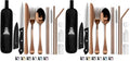 Taplord Portable Travel Silverware Set With Case, Includes 10 Pcs of Travel Utensils With Case, Stainless Steel Flatware Set For Camping, Lightweight (Rose Gold) (Pack of 2)