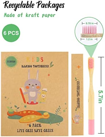 Kids Toothbrush 6 Pack, Soft Bristle Toothbrush for Child Baby Toddler