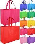 Large Non Woven Tote Bags, 15.7'' Rainbow Reusable Shopping Bags for Groceries
