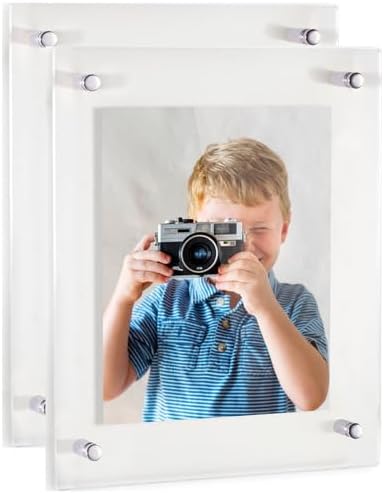 ArtToFrames 14x16 Inch Double Panel Floating Acrylic Picture Frame comes