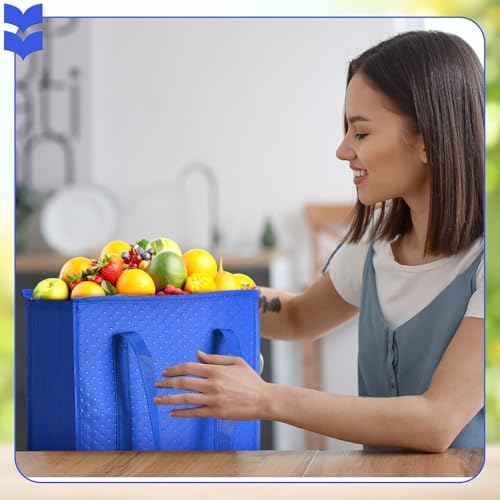 Paterr 4 Pcs Insulated Grocery Bags Reusable, with Zipper