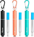 Kynup Reusable Collapsible Metal Straws, Cruise Ship Essentials (3Packs)