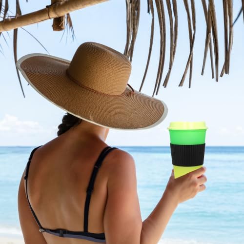 Color Changing Cups, 5 Pack 24oz Plastic Tumblers, Reusable Iced Coffee & Smoothie Cups with Lids and Straws for Parties and Travel (Hot coffee, 12 Pack)