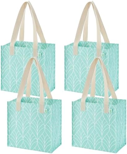 VENO 2/4 Pack Compact Reusable Grocery Shopping Bags with Hard Bottom