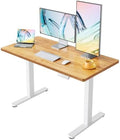 HUANUO 43x24 Inch Electric Standing Desk, Adjustable, Light Vintage Brown