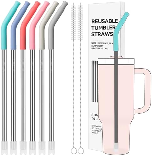 40 oz Straight Metal Straws for 40 oz Stanley Tumbler