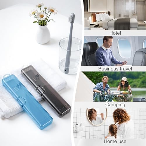 Travel Toothbrush Holder (12pcs, Yellow,Gray,Blue,Green)