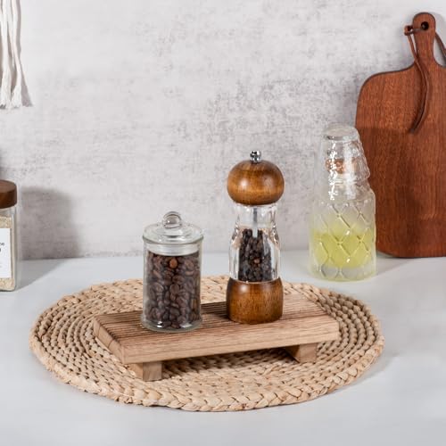 Bathroom Tray Farmhouse Decor Kitchen Soap Holder, 8.7"*3.6" Brown
