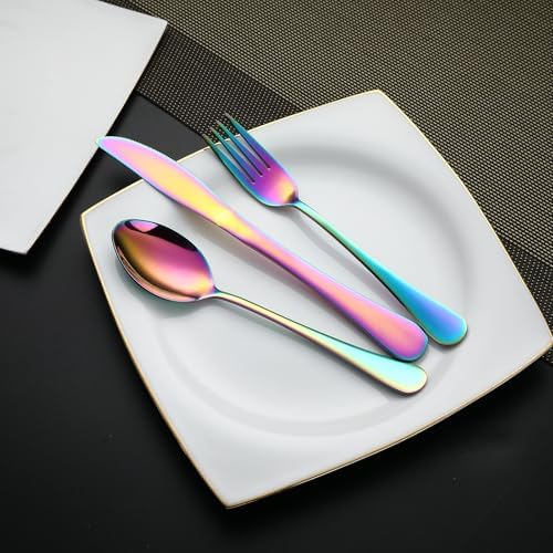 DEVICO Travel Utensils with Case, 5 Piece Portable Silverware Set for Work
