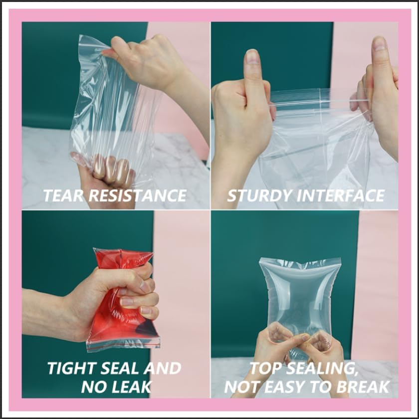 iMailer - 100 Pcs- 3" x 5" Clear Small Zip Bag - Reclosable Zip Plastic Poly Bags 2 Mil with Resealable Lock Seal Zipper for Photo, Jewelry, Bakery, Treats, Party Favors