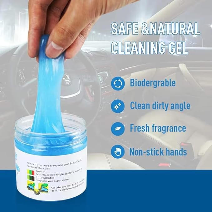 Car Cleaning Gel Compatible with Ford Mustang Mach-E, 200g Detailing Putty for Auto Vents, Dashboard, Cup Holders - Reusable Multifunctional Dust Remover,200g*1