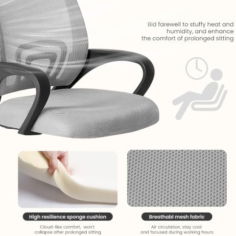 DUMOS Ergonomic Office Chair, Executive Desk Chair with Lumbar Support
