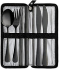 DEVICO Camping Utensils, Stainless Steel Travel Silverware Set with Case