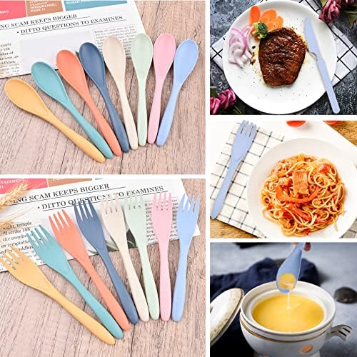 8 Sets Portable Cutlery Set,Reusable Travel Utensils with Case
